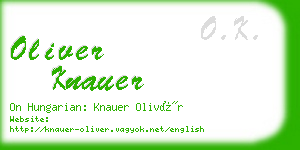 oliver knauer business card